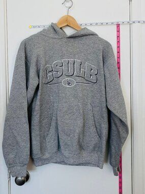 CSULB Cal State Long Beach Embroidered Grey Hoodie Sweatshirt